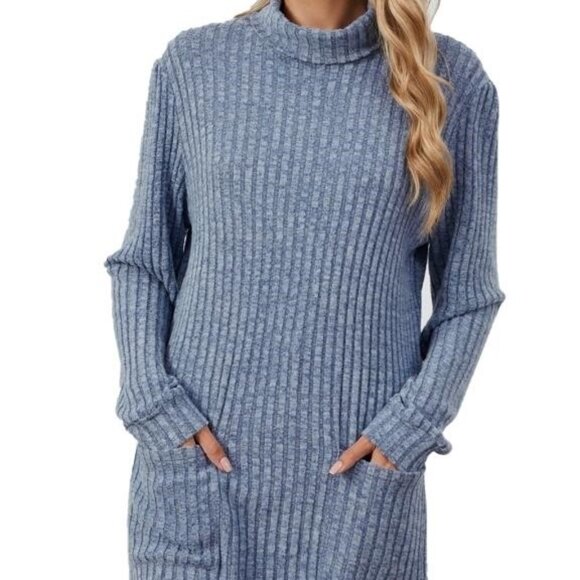 Women Sweaters Casual Turtleneck Long Sleeve Pullover Stylish for Fall Winter - Picture 1 of 5